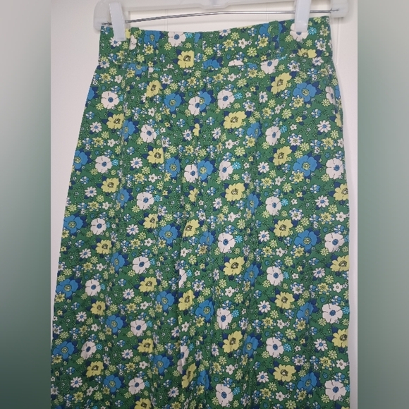 Free People Floral Blue and Yellow Maxi Skirt - Picture 4 of 13